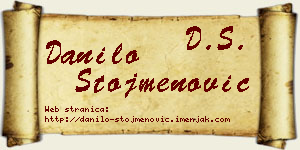 Danilo Stojmenović vizit kartica